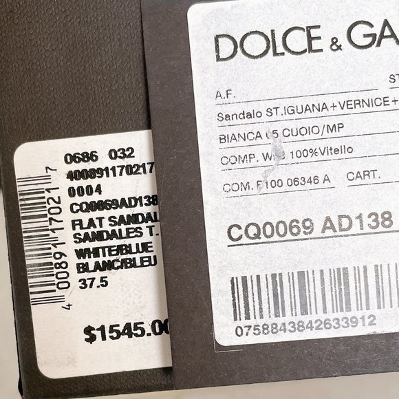 AUTHENTIC 90% NEW D&G SANDALS, size 7.5 - Picture 7 of 10